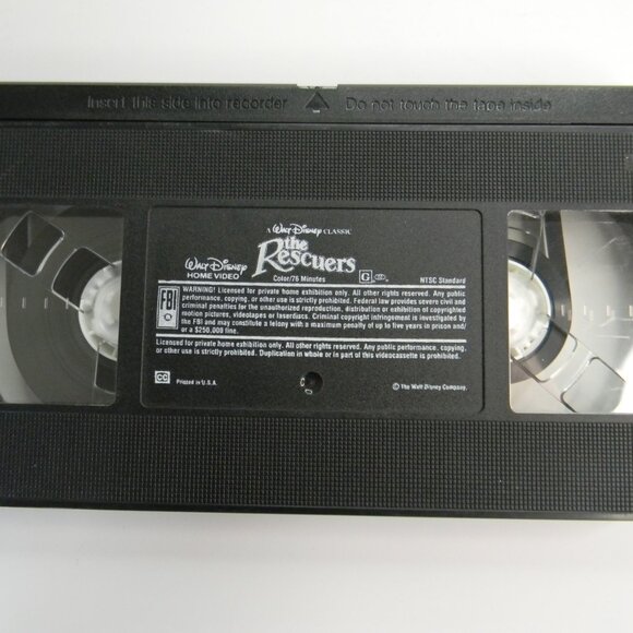 Vintage Disney The Rescuers Black Diamond Classic VHS - Picture 5 of 7